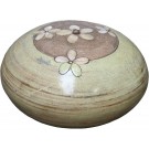 Urne Ovale ceige avec Fleurs