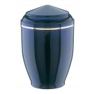 Urne Cendrier bleu laqué avec liseré or