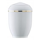 Urne Cendrier blanc laqué avec liseré or