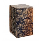 Urne GRANIT FOSSILIFÈRE / CARRÉE / MARRON