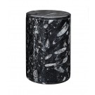 Urne GRANIT FOSSILIFÈRE / RONDE / NOIRE