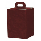 Boîte à urne simili bordeaux avec cale